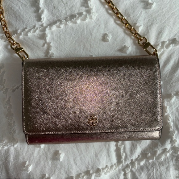 NEW Tory Burch Emerson Chain Wallet Crossbody Shoulder Bag - Rose Gold - Picture 7 of 12